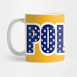 Word Politic American Flag Colors, Mug